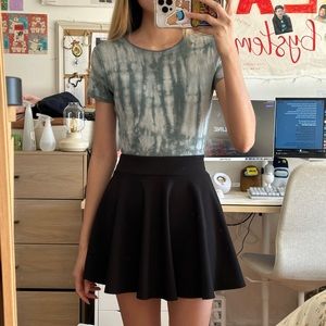 [SOLD] Blue Green Tie Dye Crop Top